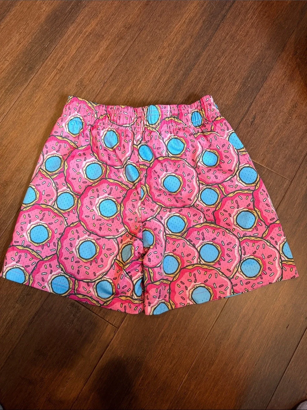 B101 Donut Print Kids Shorts - Pink Blue